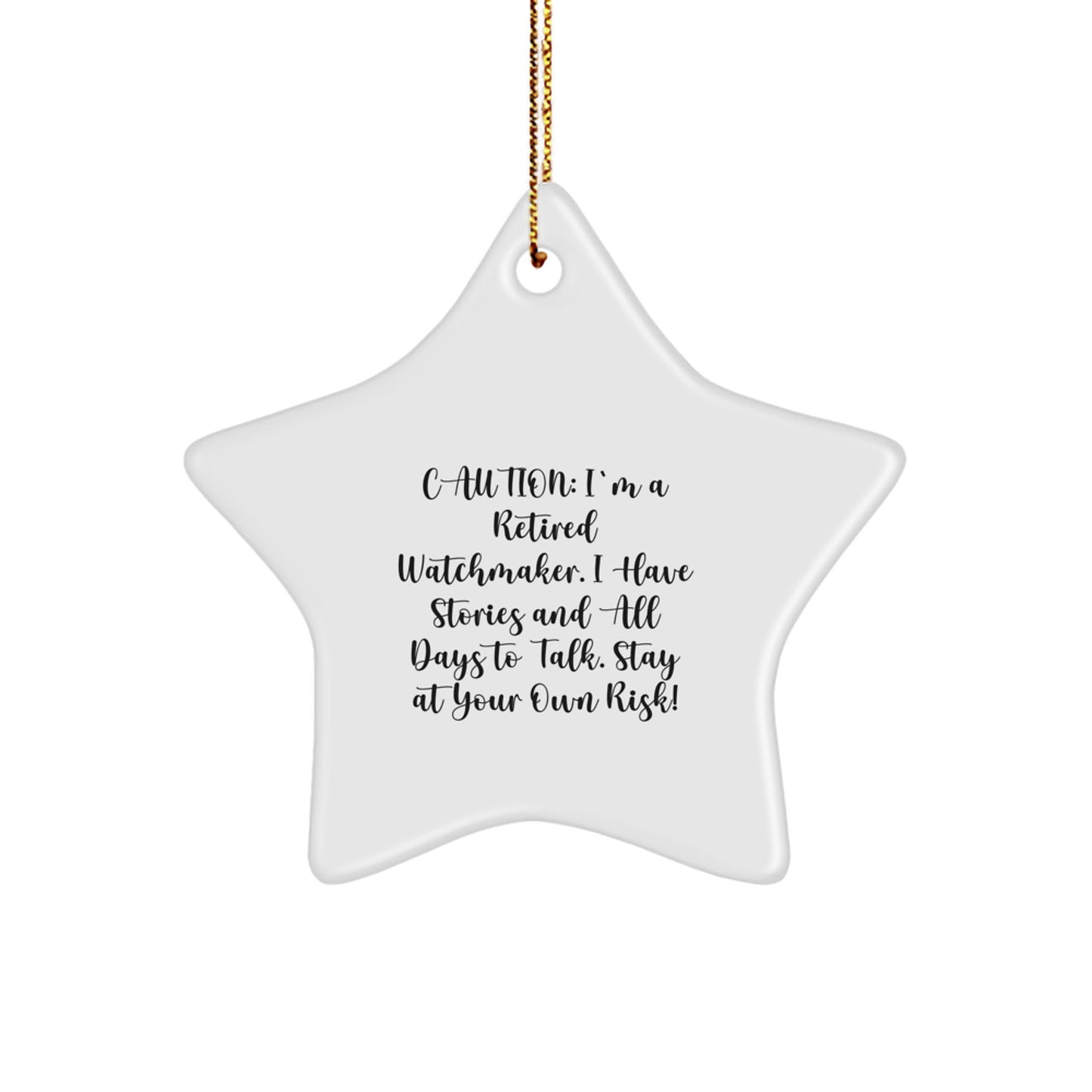 Funny Watchmaker Gifts from Men to Watchmaker Friends for Christmas Unique Decorations - Star Ornament, Gifts for Watchmaker Guys - Image 1
