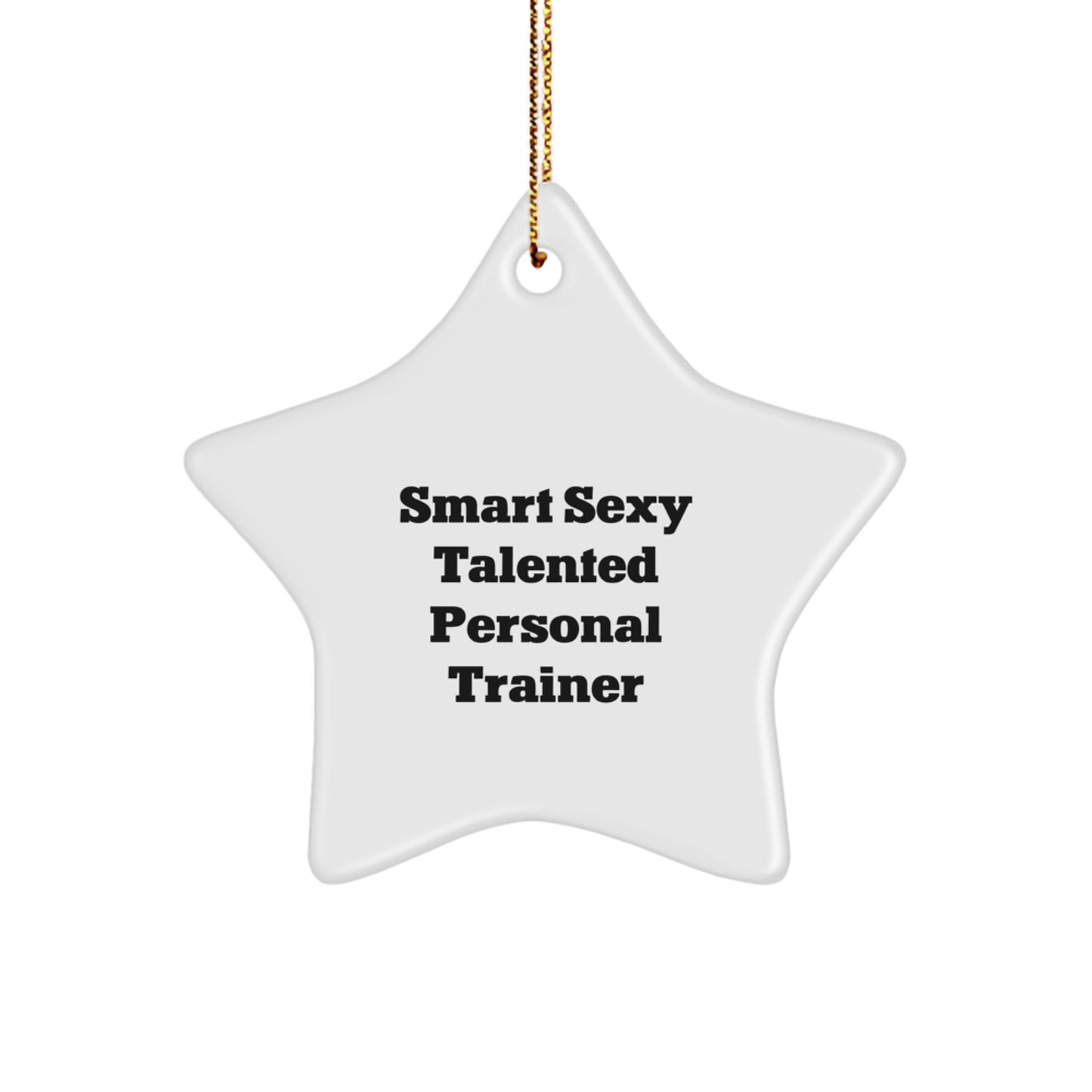 Funny Personal Trainer Star Ornament Gifts from Friends for Christmas, Unique Personal Trainer Gift Ideas, Smart Sexy Talented Personal Trainer Star Decoration - Image 1