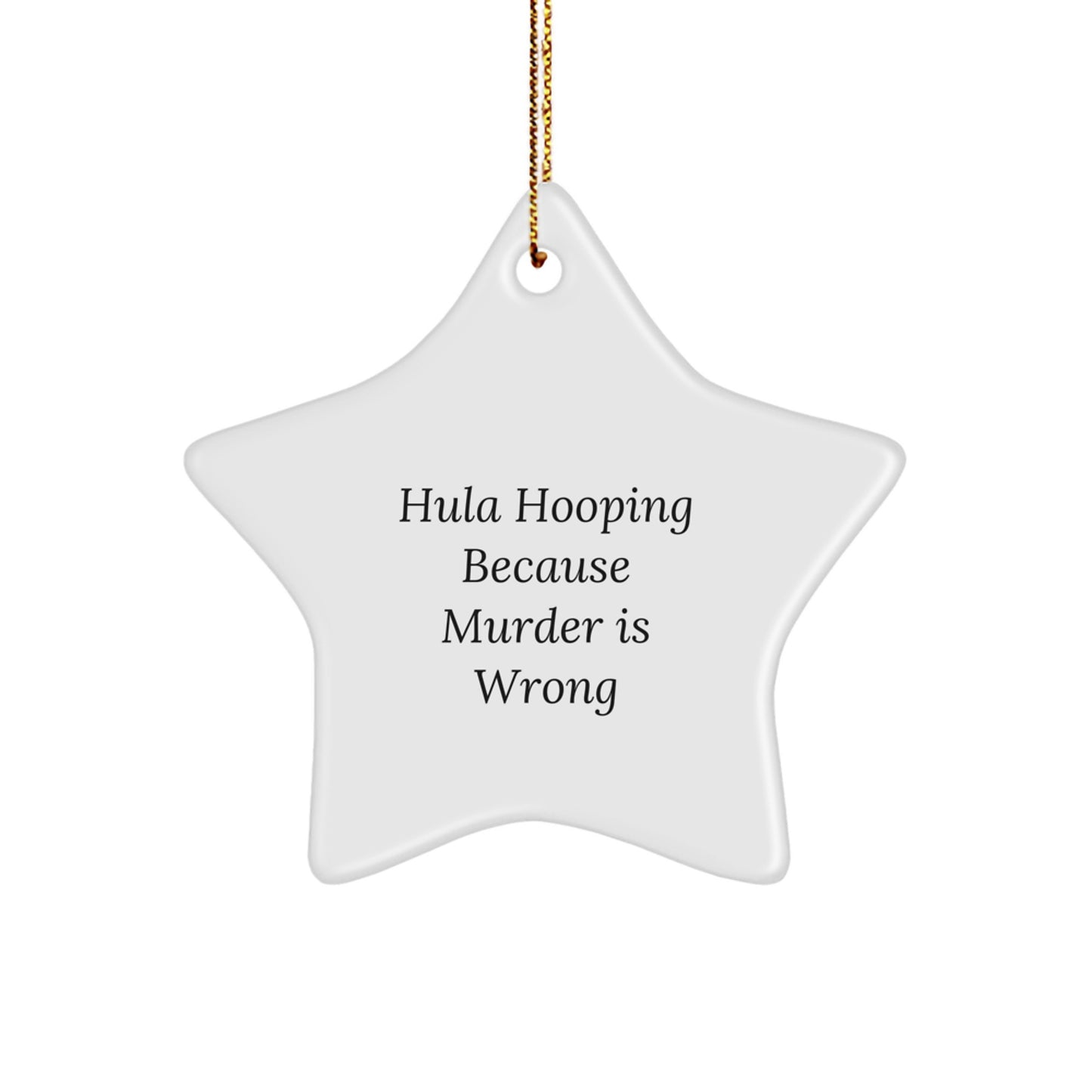 Funny Hula Hooping Star Ornament Gifts for Hula Hooping Enthusiasts from Friends - Image 1