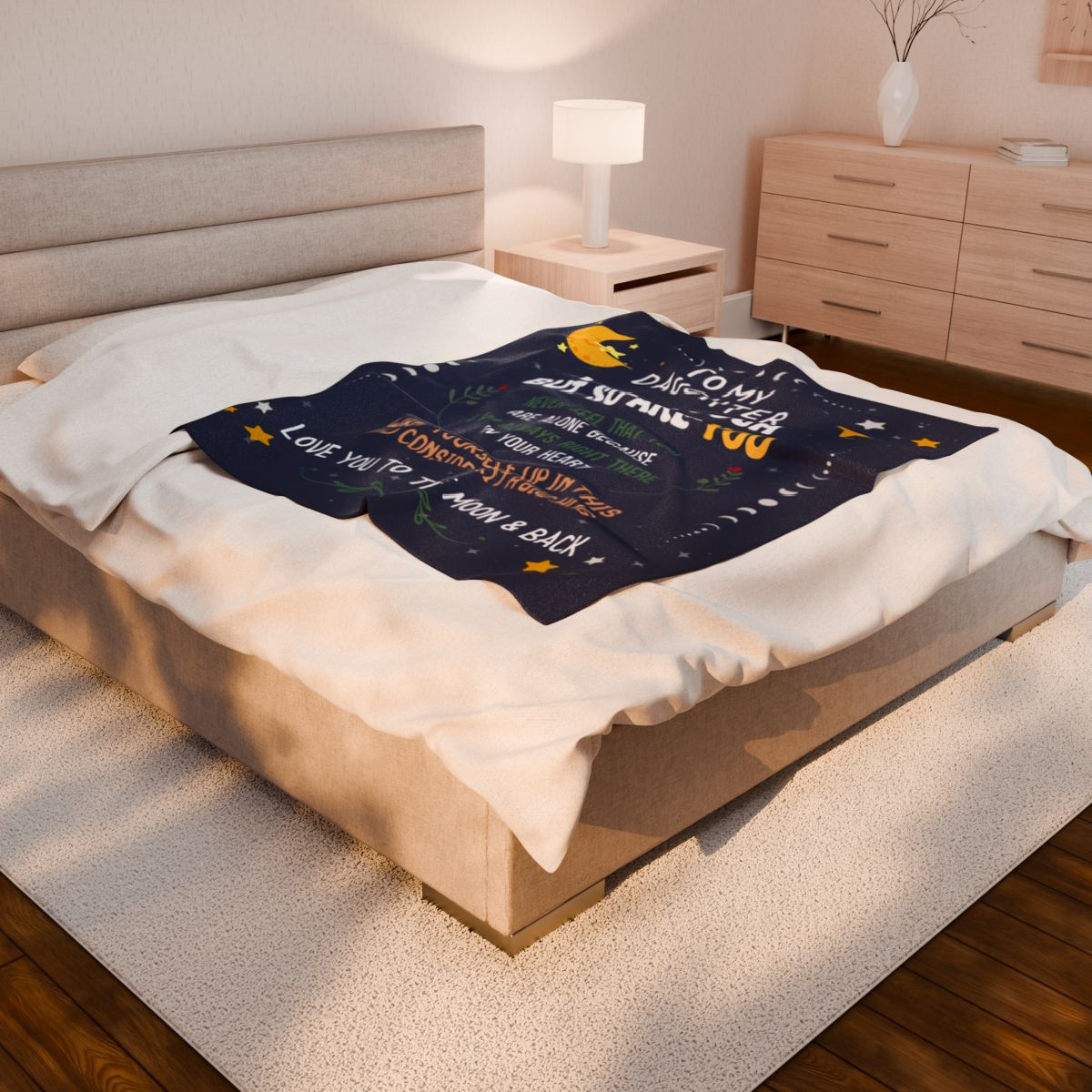 Daughter Life is Tough Velvet Soft Blanket