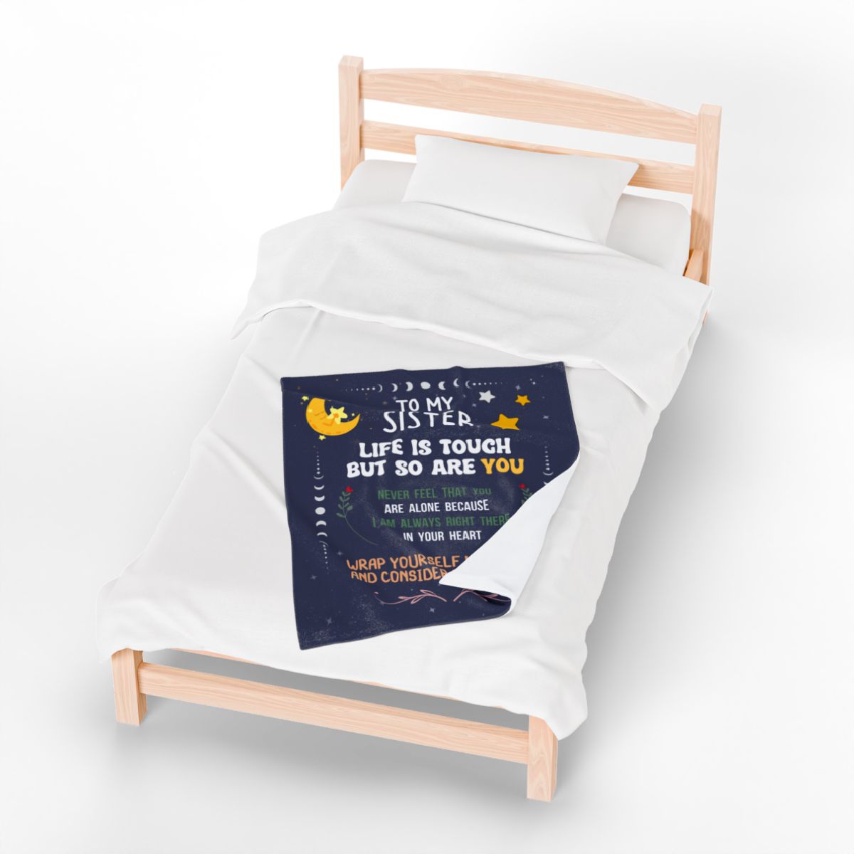 To My Sister Life is Tough Velvet Soft Blanket