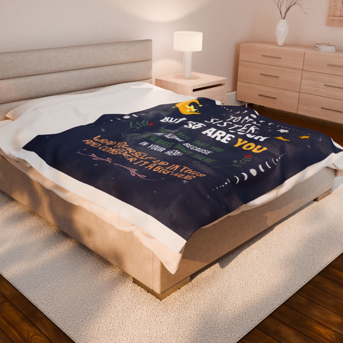 To My Sister Life is Tough Velvet Soft Blanket