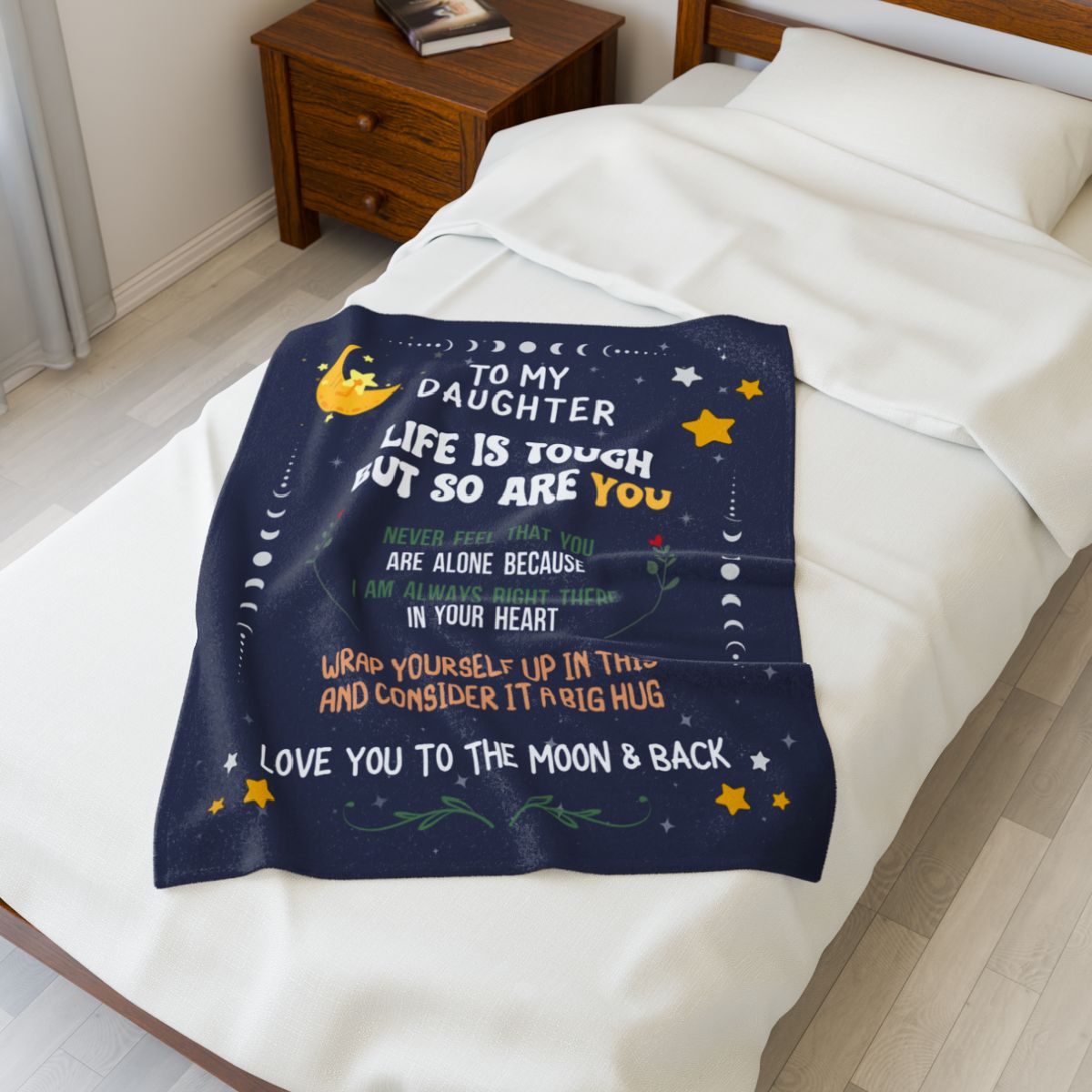 Daughter Life is Tough Velvet Soft Blanket