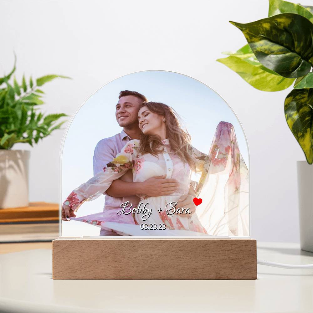 Personalized LED Light Dome Plaque