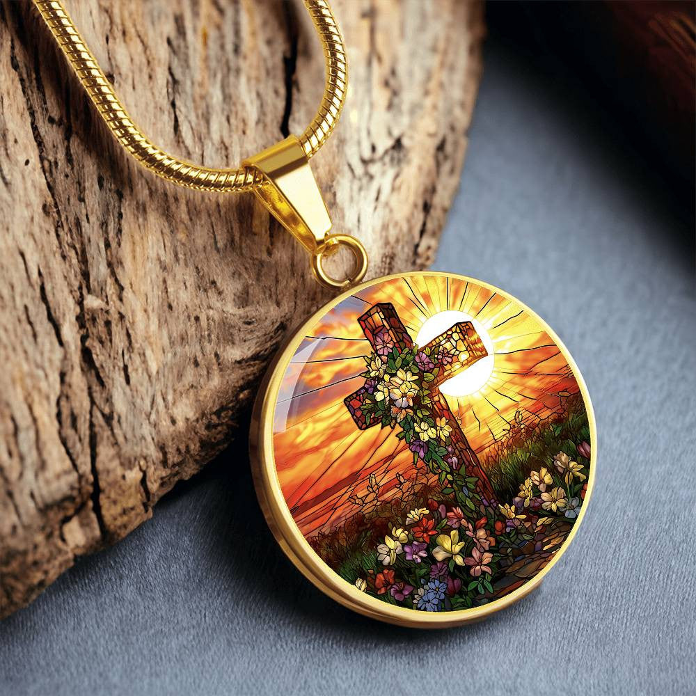 Traditional Catholic Wooden Cross Necklace
