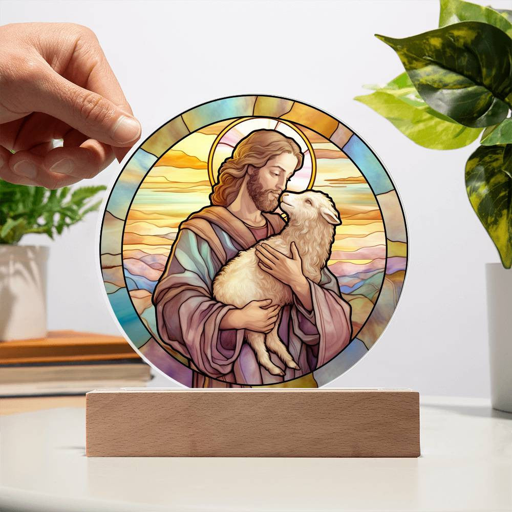 Christian Stained Glass Style Plaques