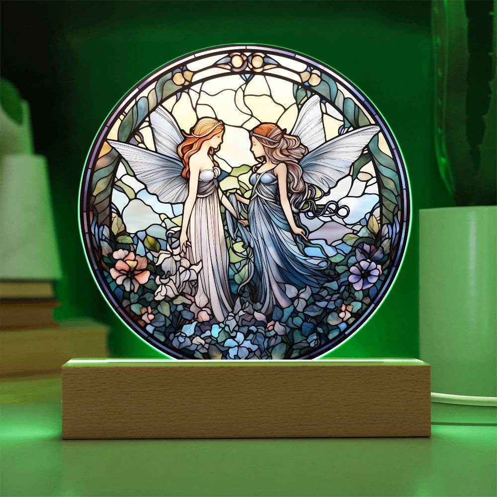 Fairy Stained Glass Plaque