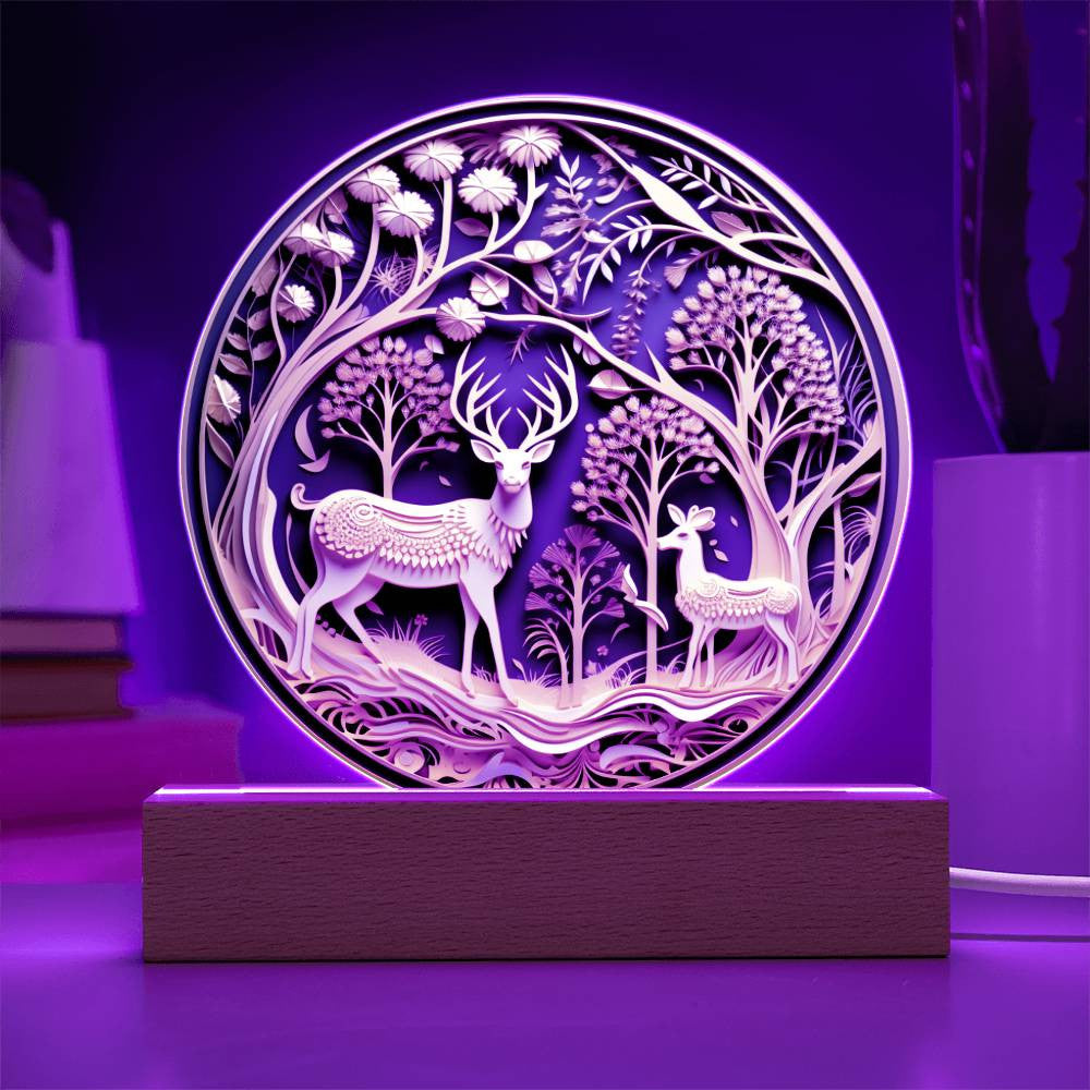 3D Reindeer LED Plaque or Double Sided Ornament