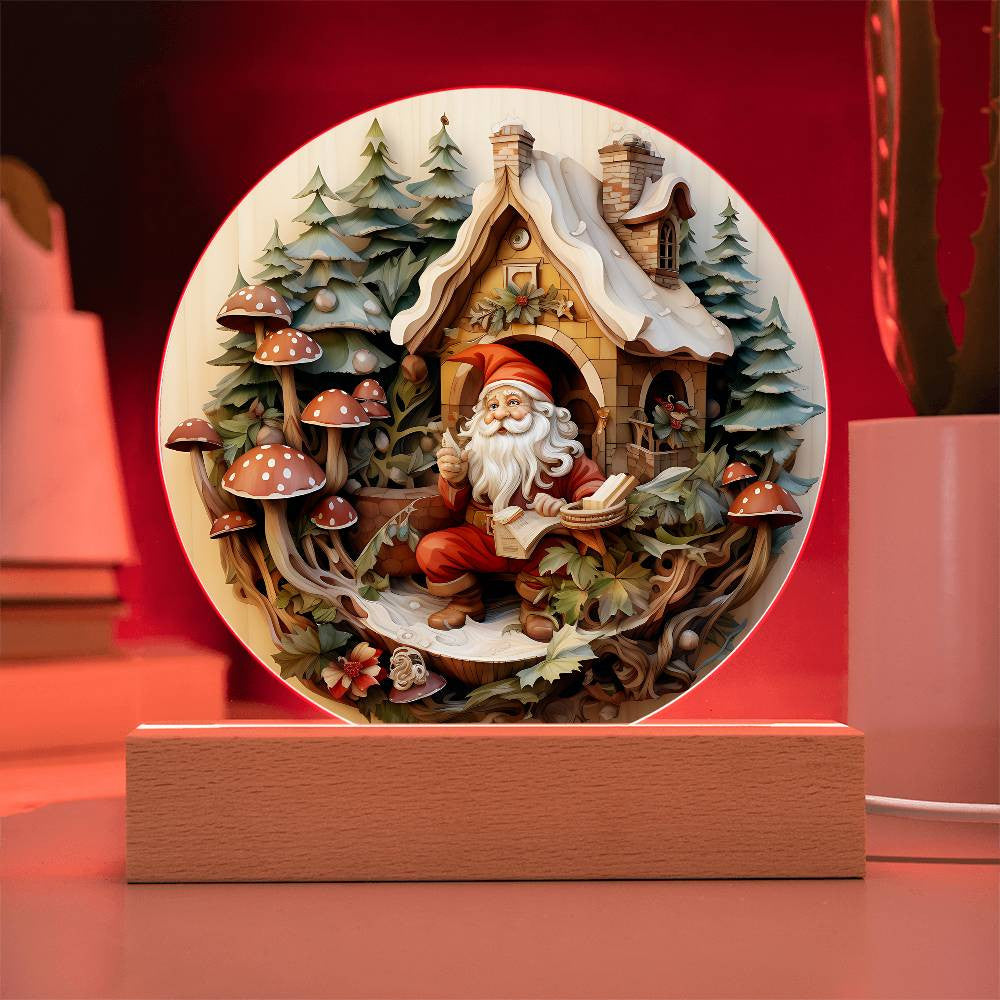 3D Christmas Gnome Plaque and Ornament