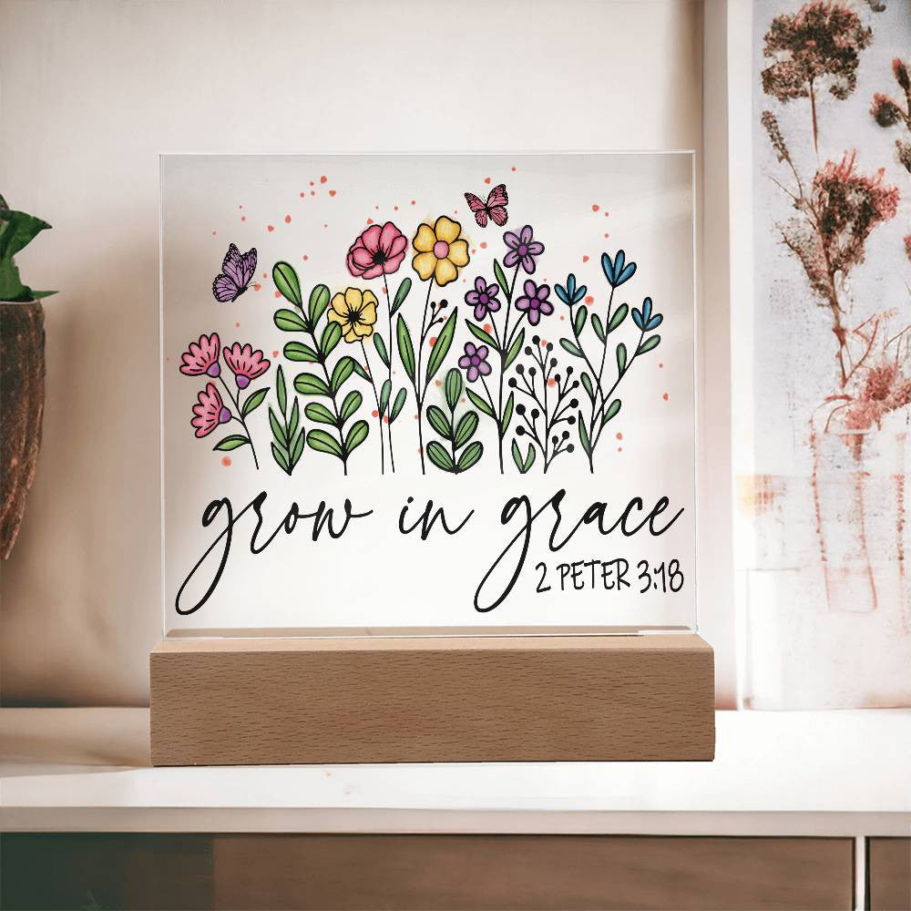 Floral Bible Verse Acrylic Plaque