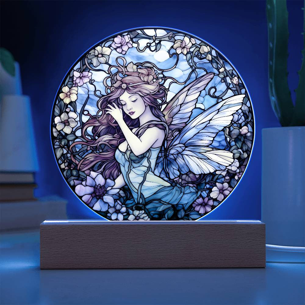Fairy Stained Glass Style Custom Night Light