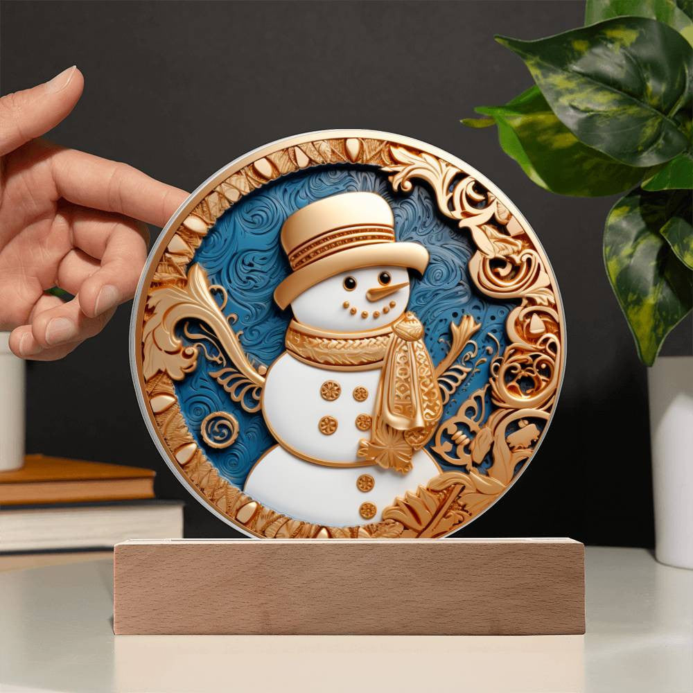 3D Snowman Ornament and LED Night Light