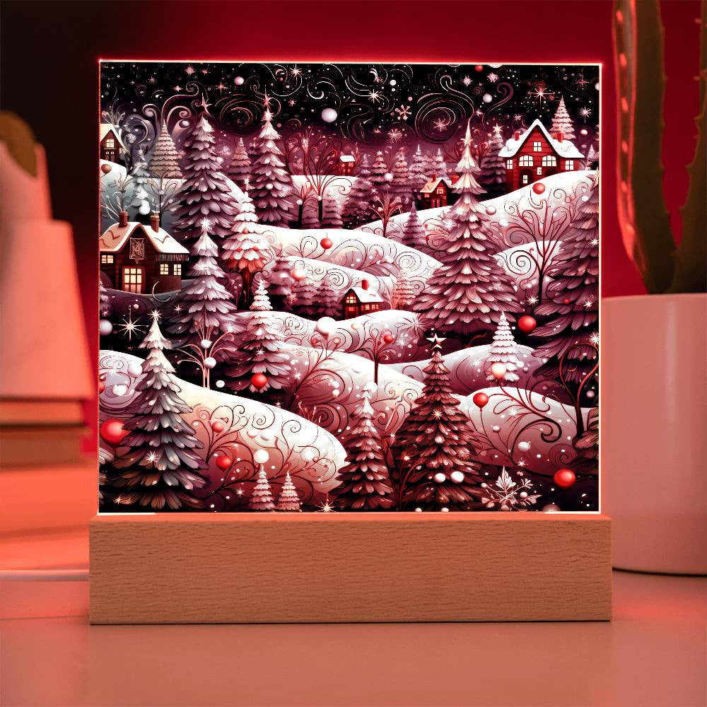 Christmas Town LED Plaque