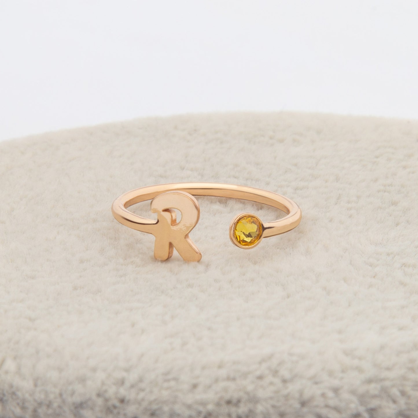 Engraved Letter Ring- 925 Sliver