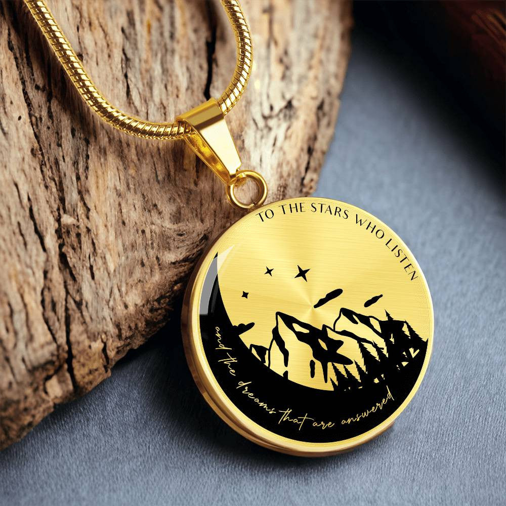 Personalized Acotar To The Stars Who Listen Mountain Necklace