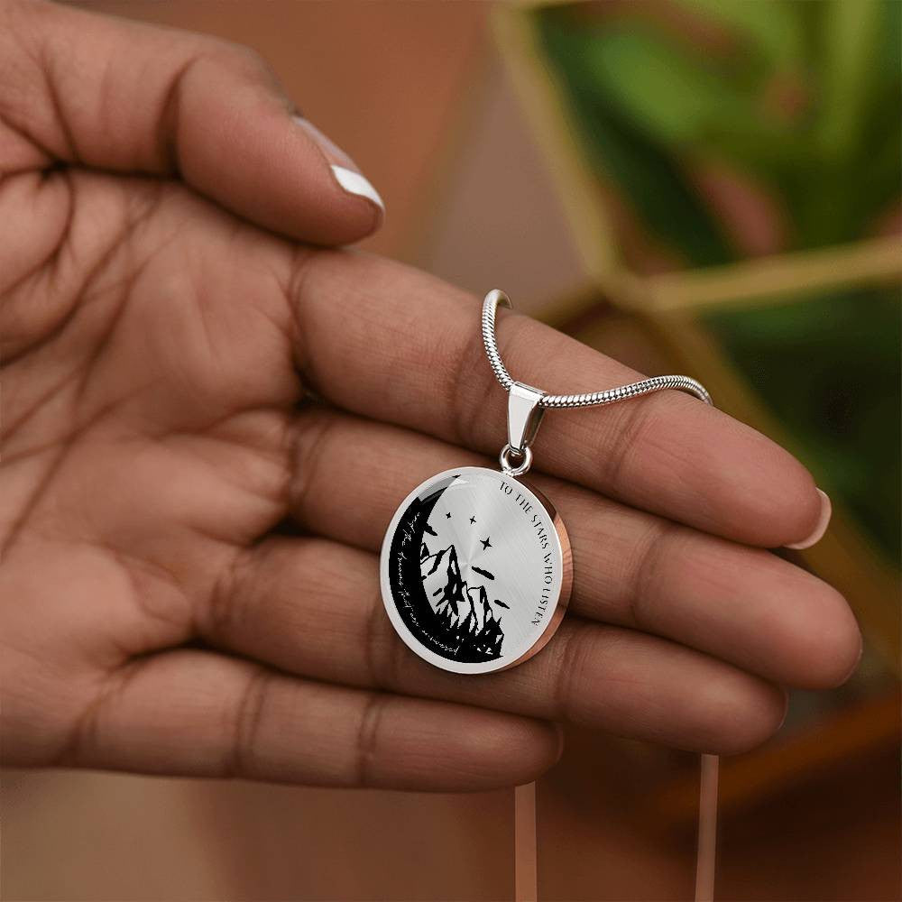 Personalized Acotar To The Stars Who Listen Mountain Necklace