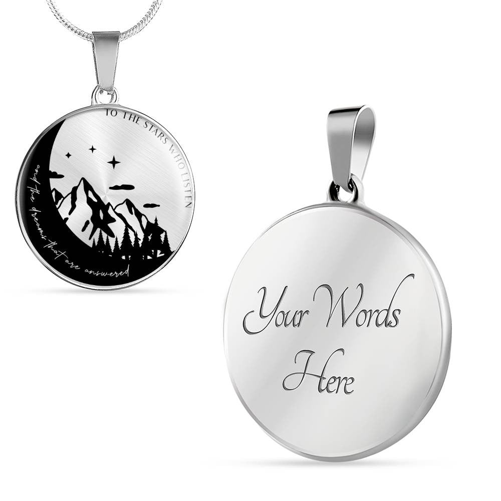 Personalized Acotar To The Stars Who Listen Mountain Necklace