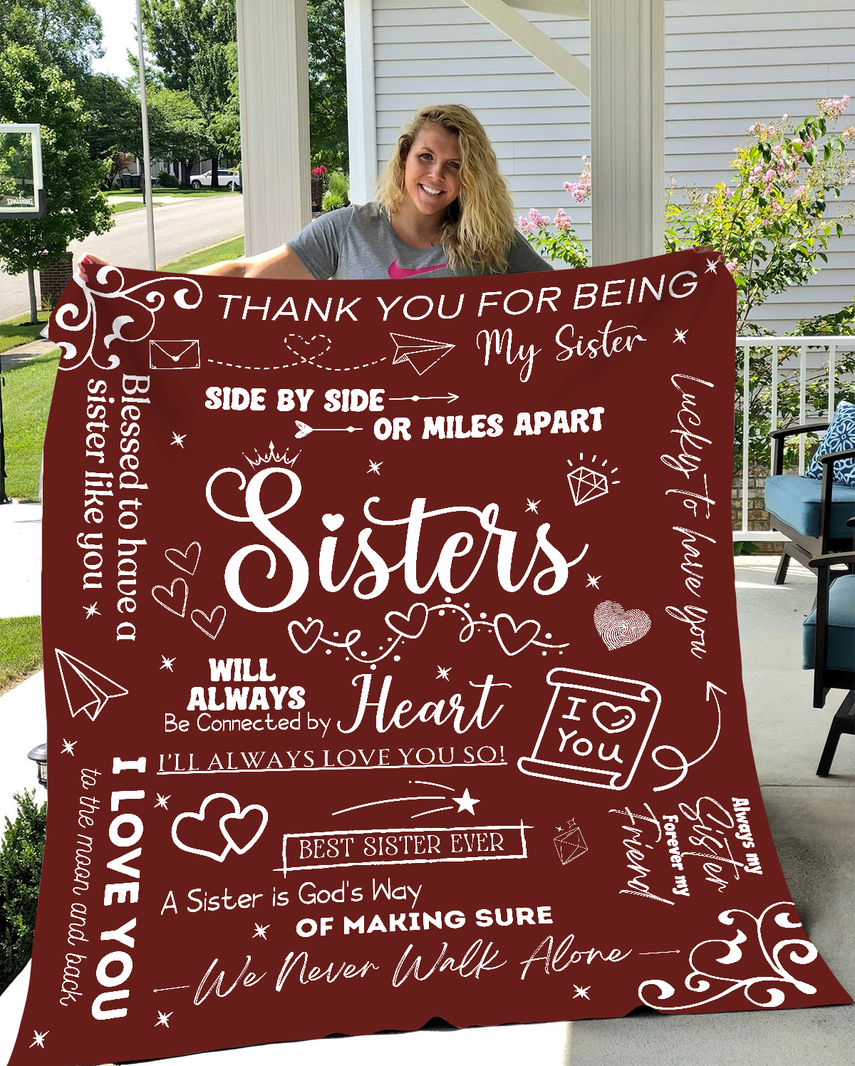 Thank You Sister Velvet Soft Blanket