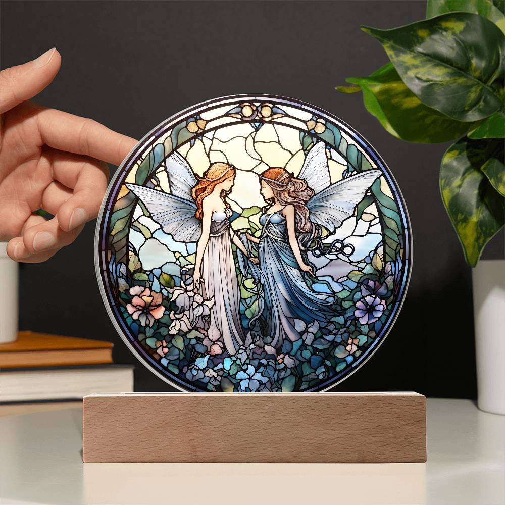 Fairy Stained Glass Plaque