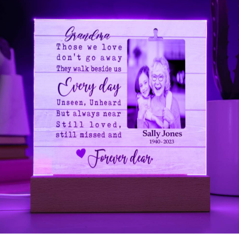 Personalized Grandma In Remembrance Ornament and Plaque