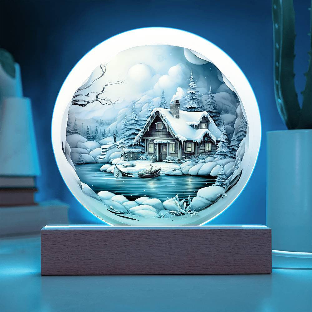 3D Winter Scenery Plaque and Ornament