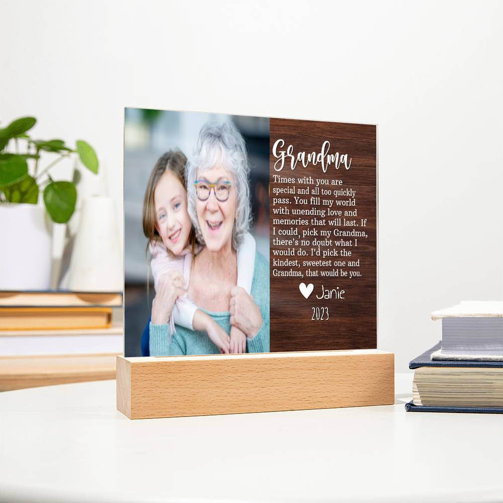 Personalized Grandma Acrylic Plaque and Ornament