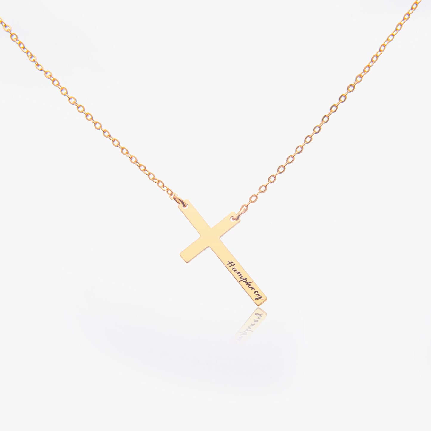 Custom Cross Name Necklace