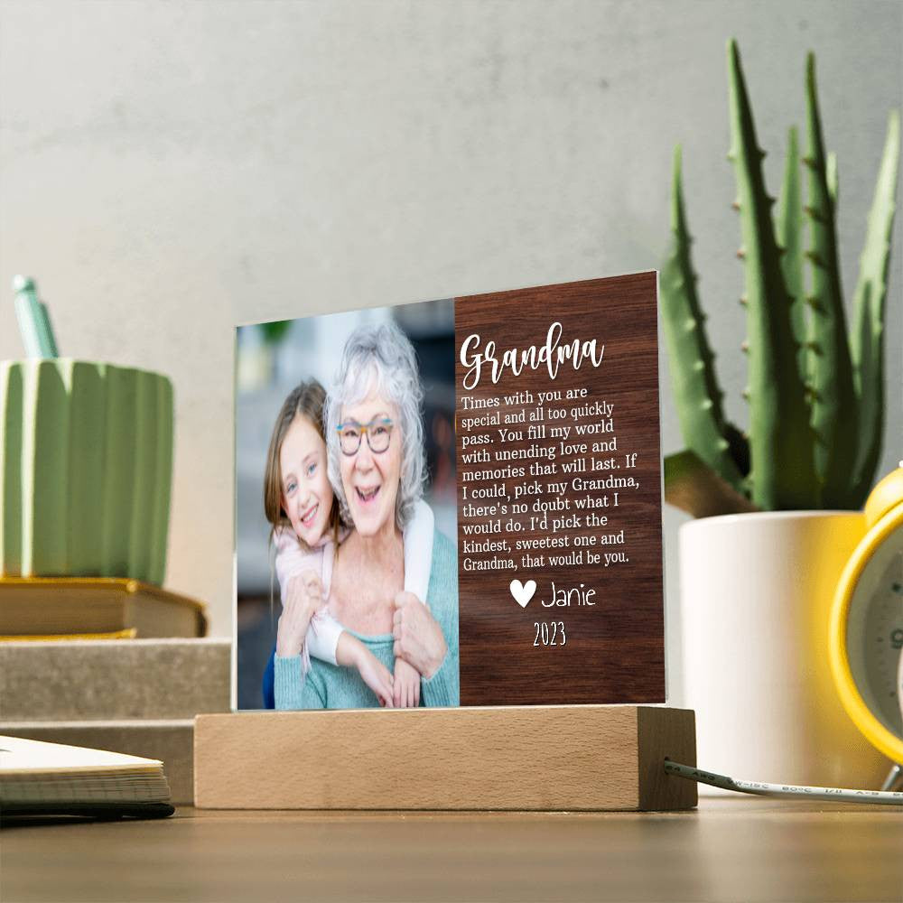 Personalized Grandma Acrylic Plaque and Ornament