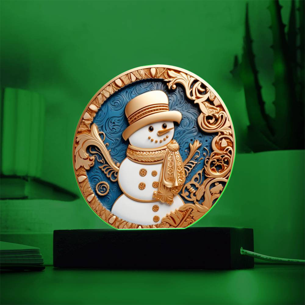 3D Snowman Ornament and LED Night Light