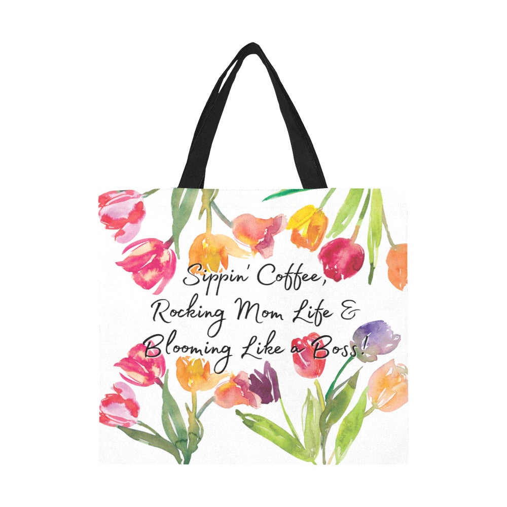 Sippin Coffee Tulip Tote Bag (Large)