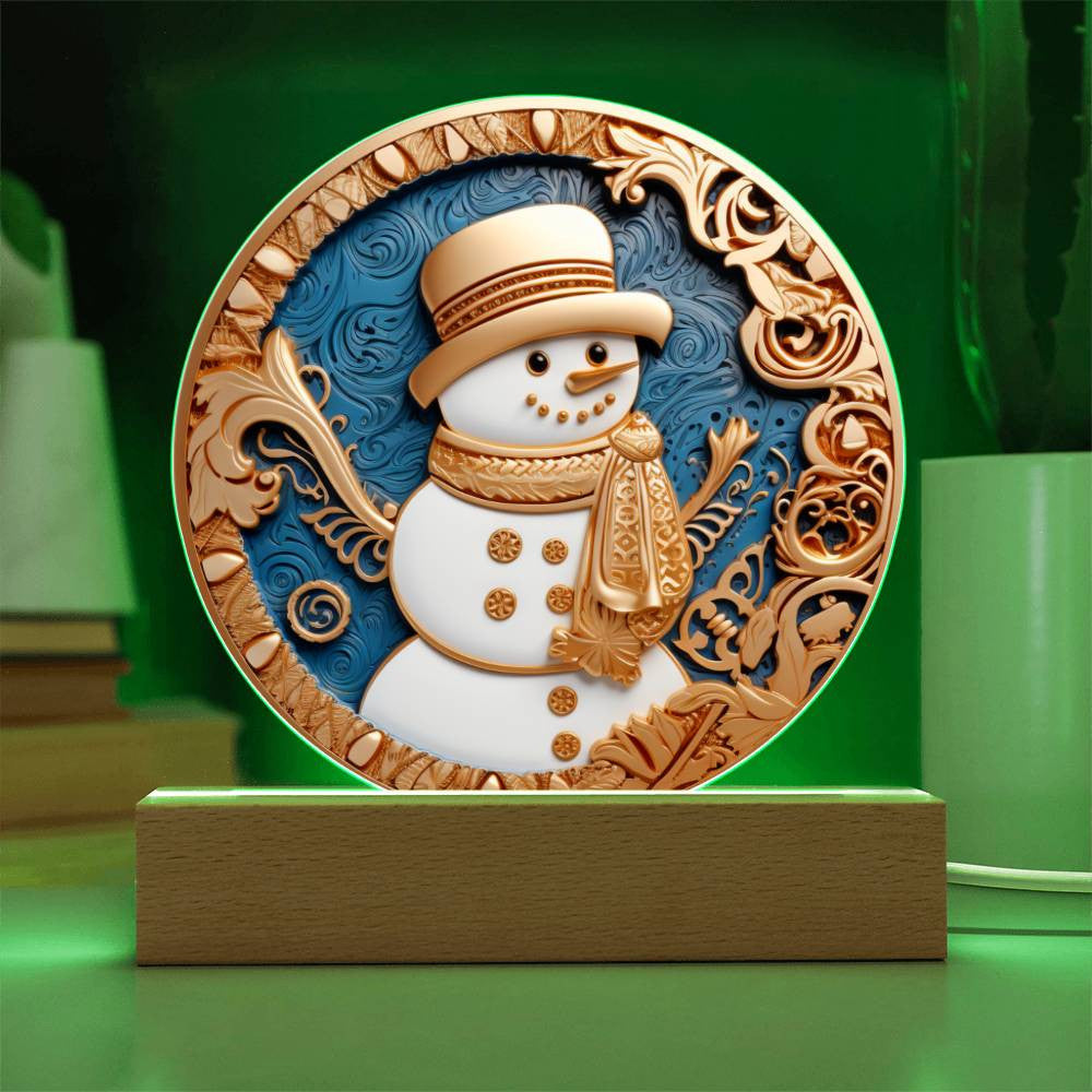 3D Snowman Ornament and LED Night Light