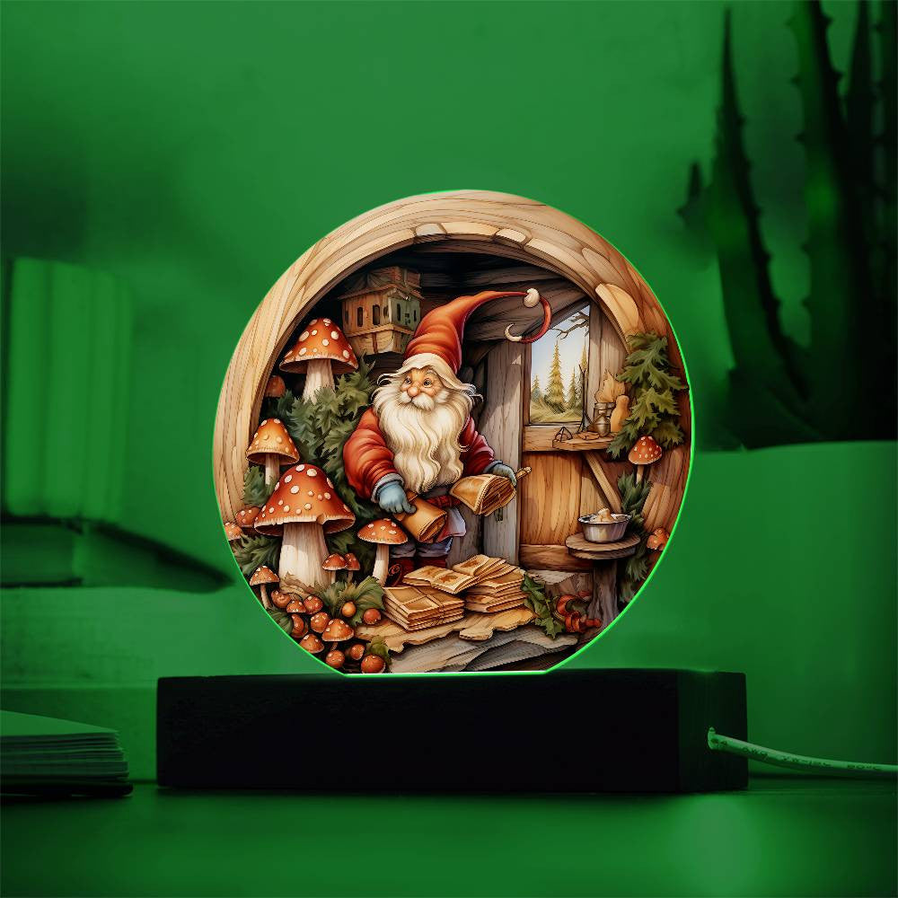 3D Christmas Gnome Plaque and Ornament