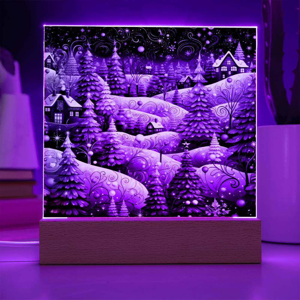 Christmas Town LED Plaque
