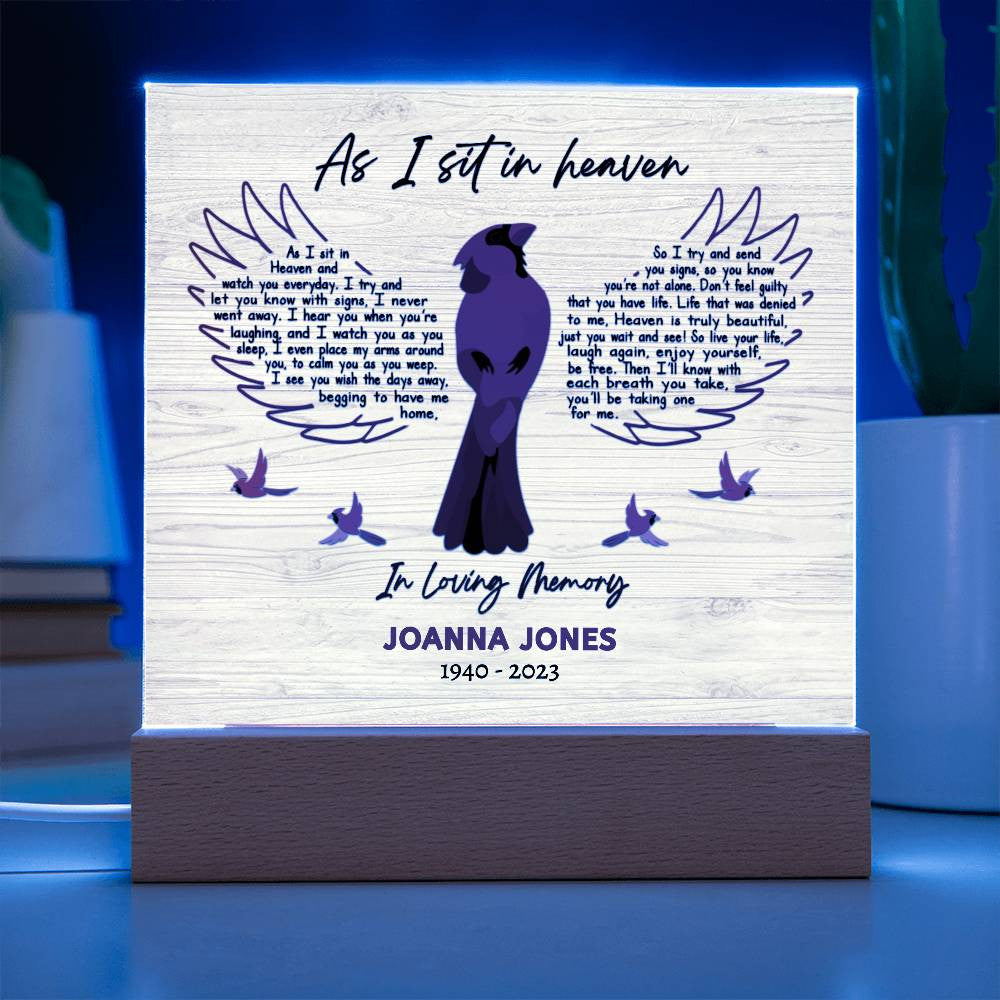 Cardinal Remembrance LED Plaque and Ornament