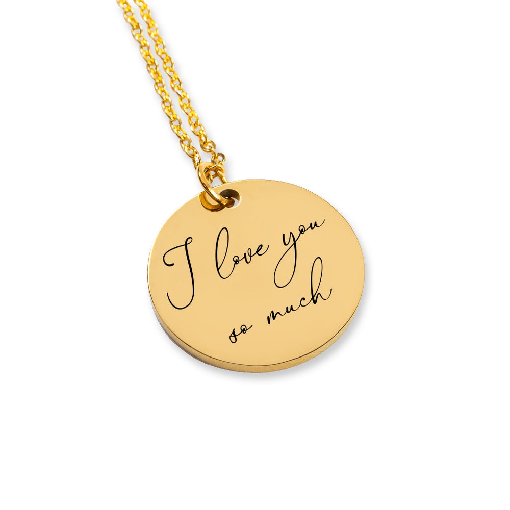Unique Handwritten Pendant - Custom Personalized Jewelry