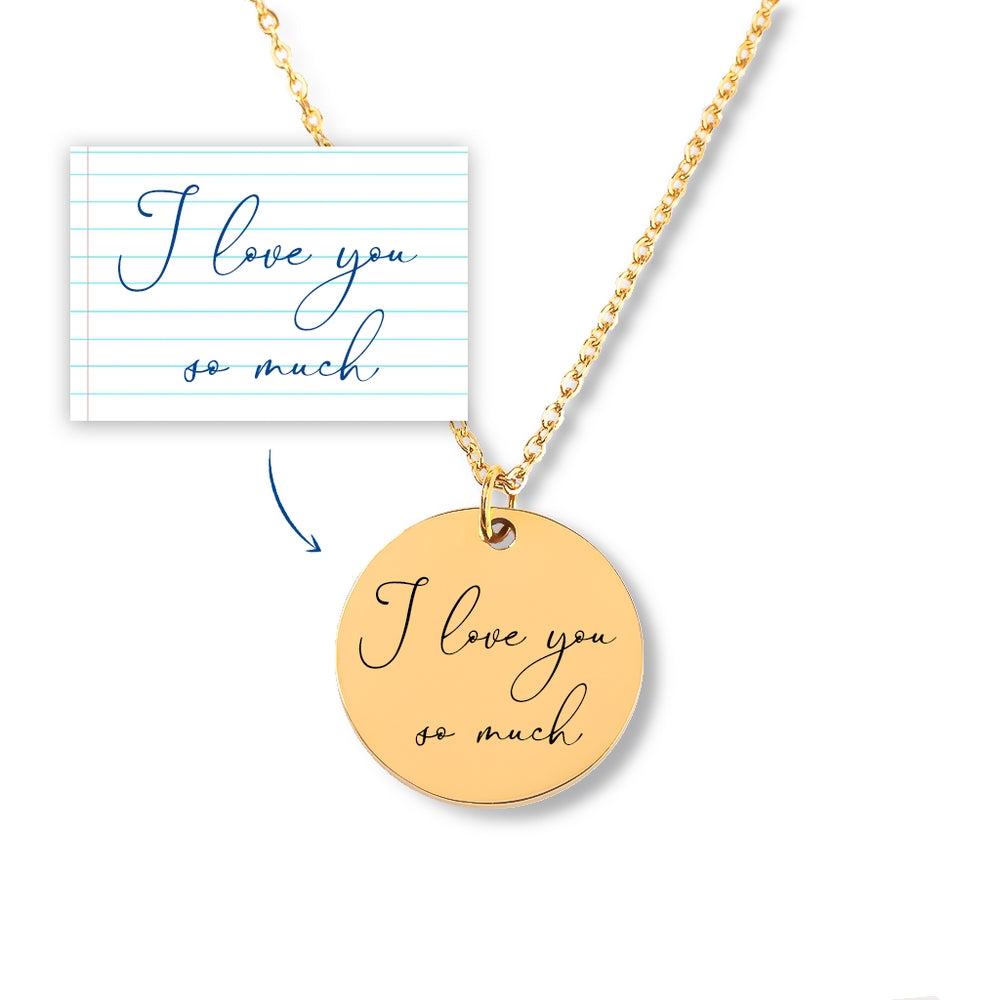 Unique Handwritten Pendant - Custom Personalized Jewelry