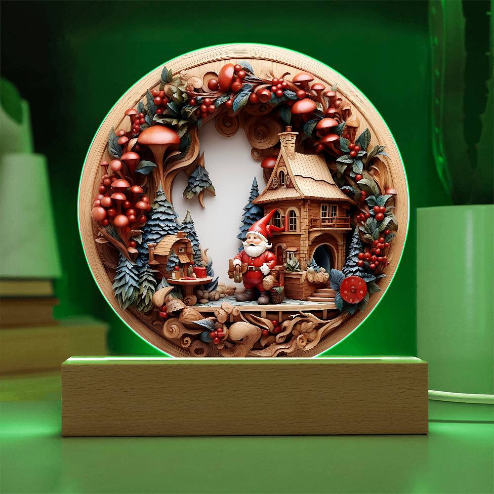 Christmas Gnome Plaque and Ornament