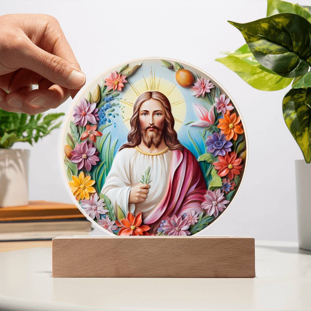 3D Look Jesus Easter Plaque