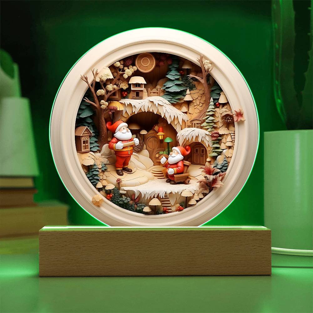 3D Christmas Gnomes Plaque and Ornament