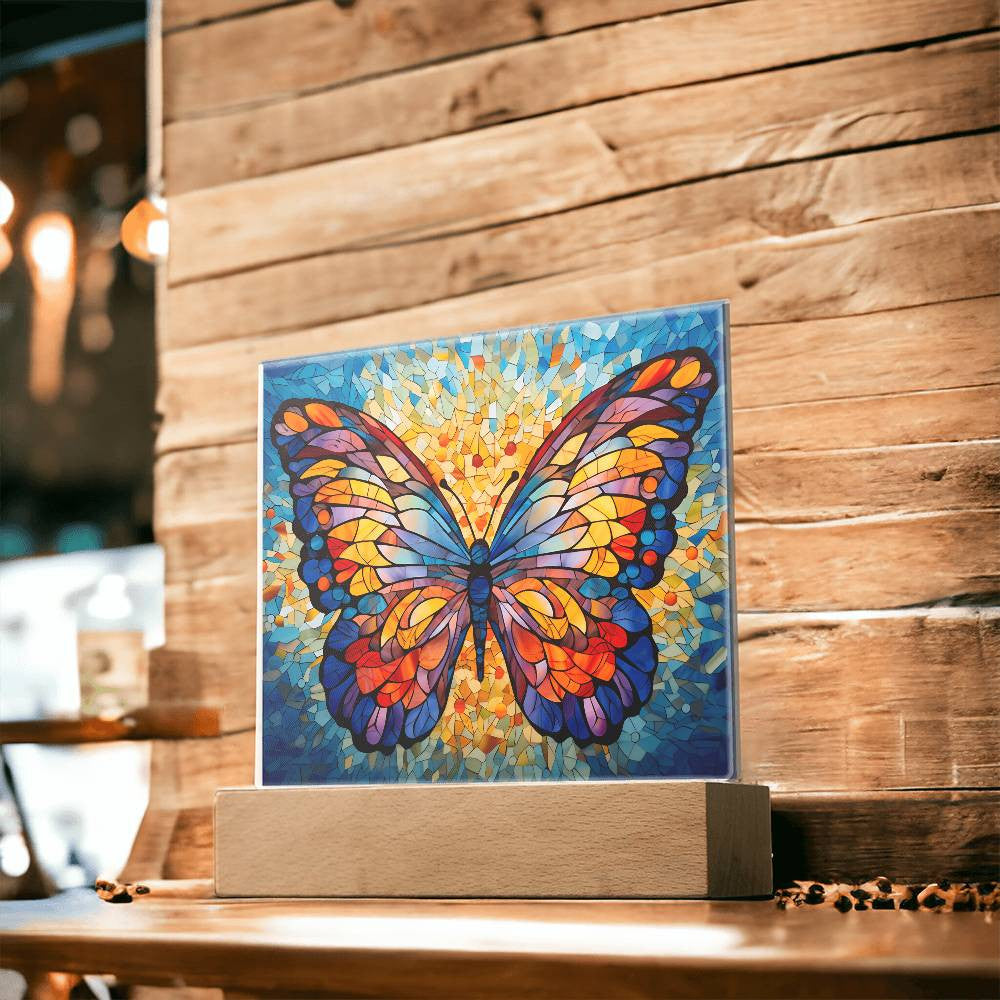 Stained Glass Style Suncatcher Acrylic Plaque