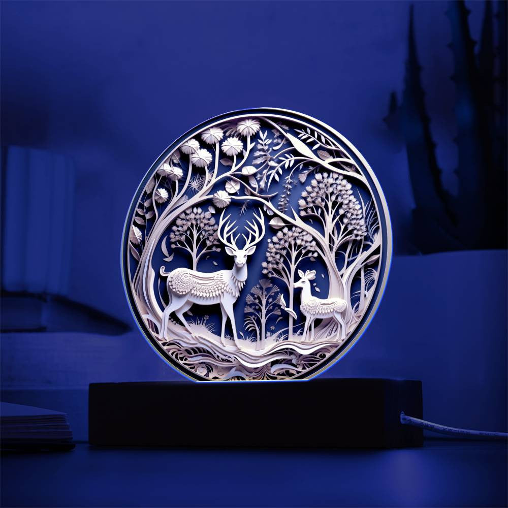 3D Reindeer LED Plaque or Double Sided Ornament