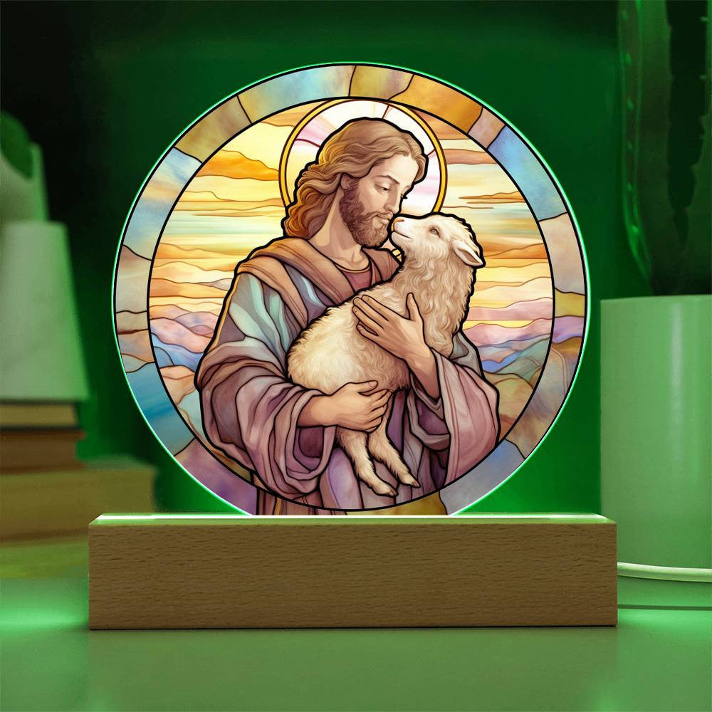 Christian Stained Glass Style Plaques