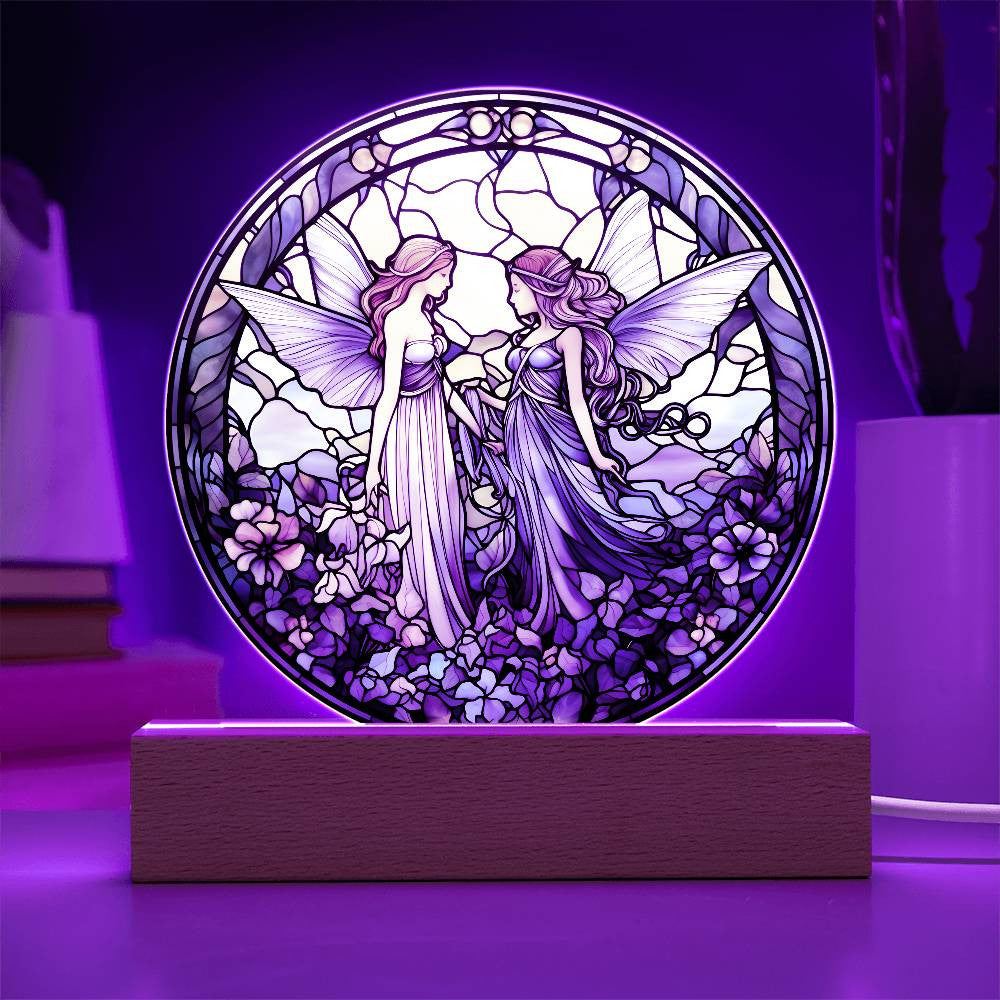 Fairy Stained Glass Plaque
