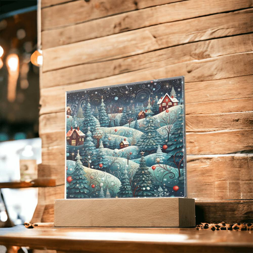 Christmas Town LED Plaque