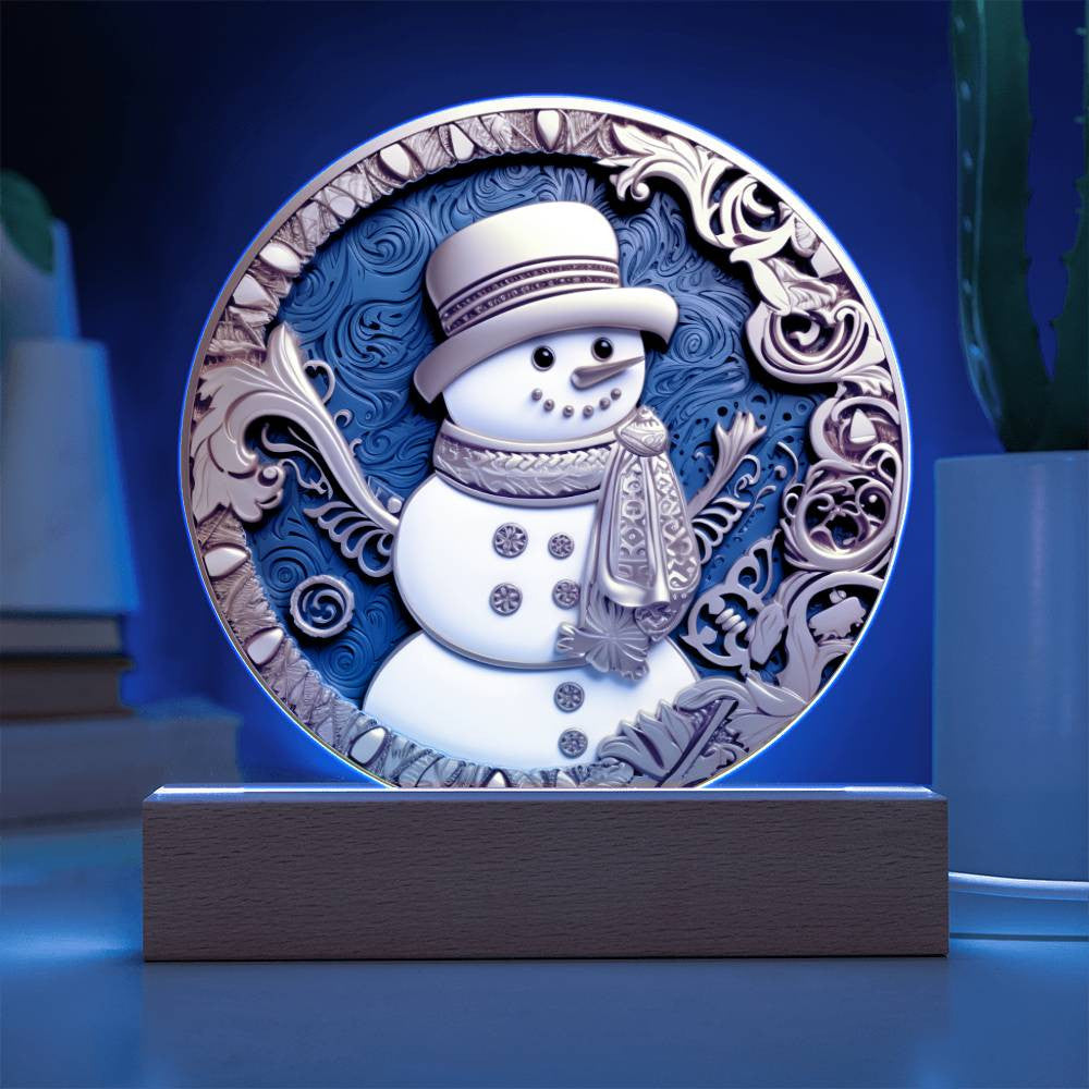 3D Snowman Ornament and LED Night Light