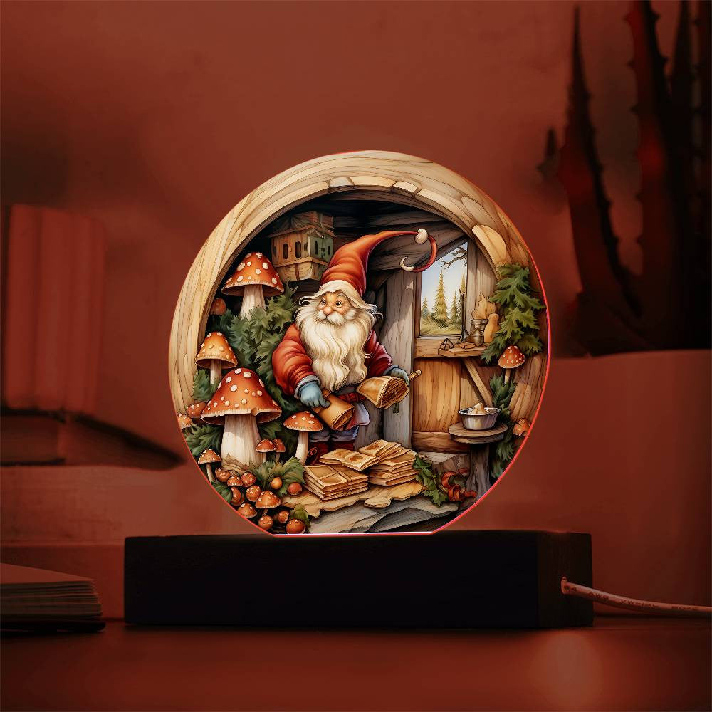 3D Christmas Gnome Plaque and Ornament