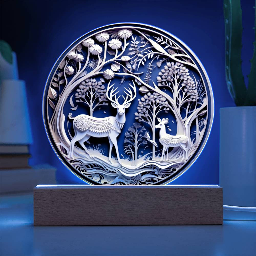 3D Reindeer LED Plaque or Double Sided Ornament