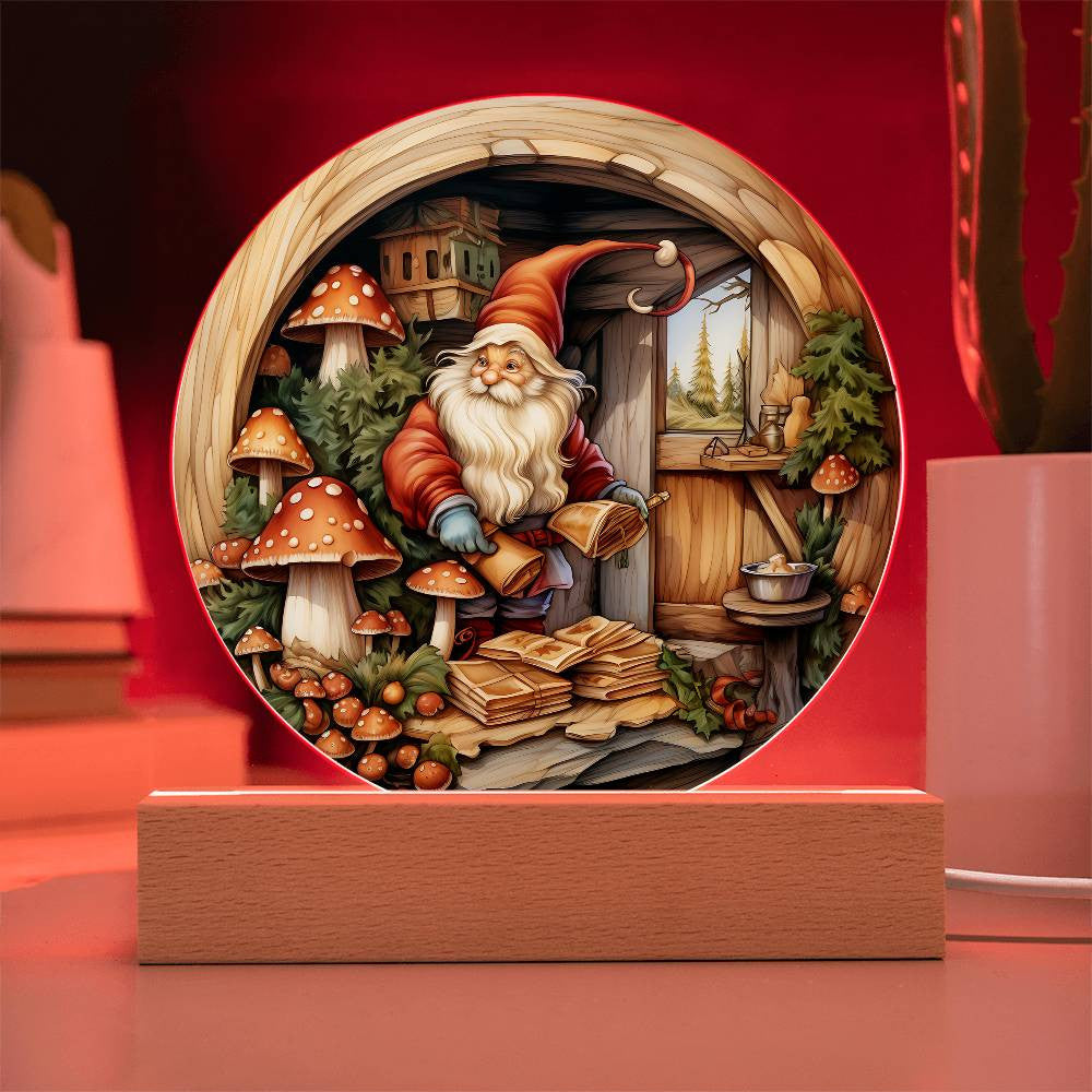3D Christmas Gnome Plaque and Ornament