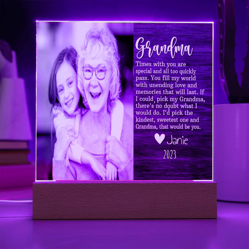 Personalized Grandma Acrylic Plaque and Ornament