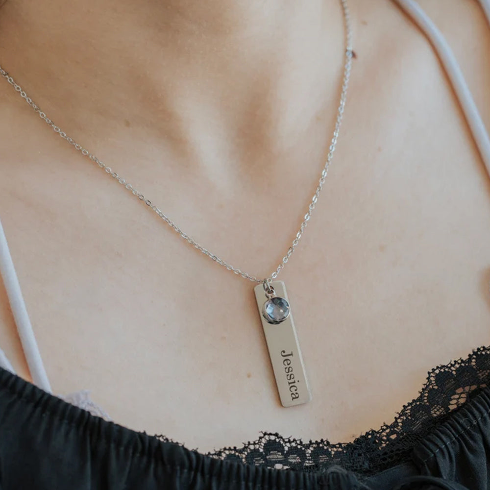 Personalized Child Birthstone Necklace